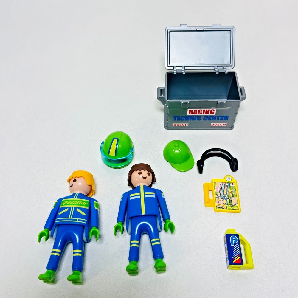 Playmobil Racing Team Speedstar Race Track Driver Mechanics Men Lot of 2 Bosch